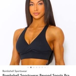 Bombshell Sportswear Midnight Black Sports Bra M